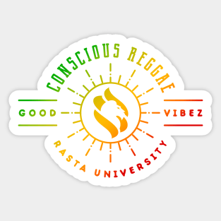 Conscious Reggae Rasta Colors Sticker